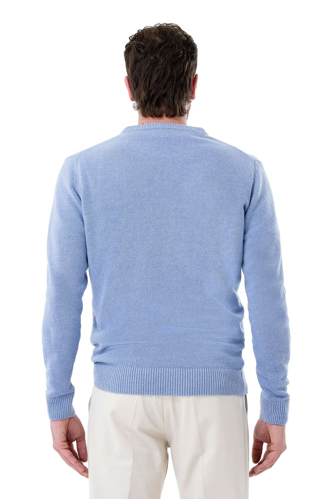 Pure cashmere crew neck sweater