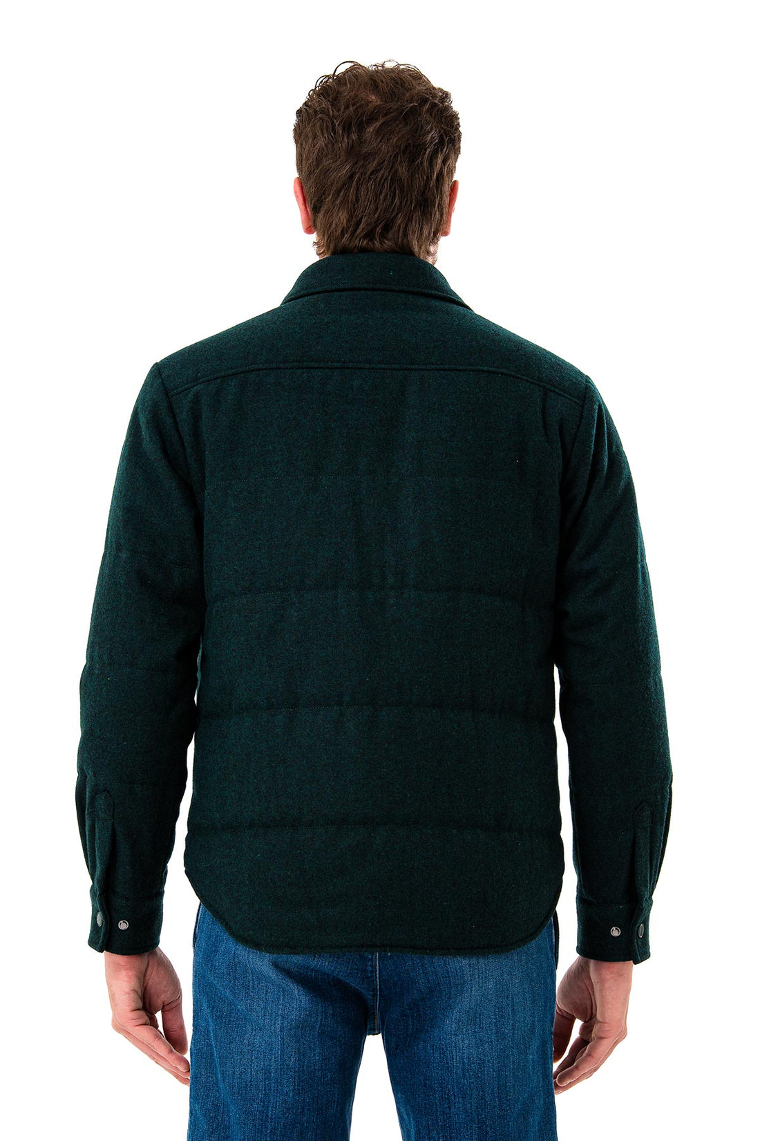 Quilted wool blend overshirt