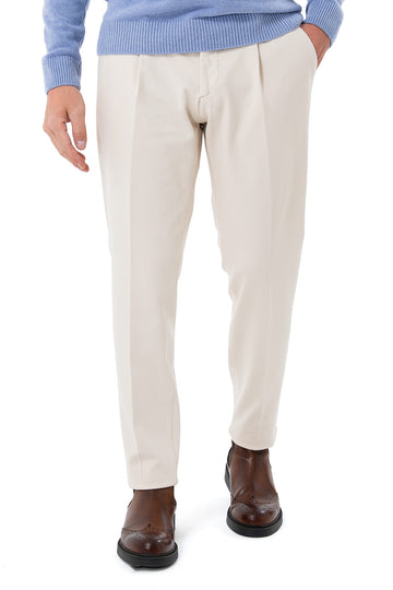 Trousers with front pleats