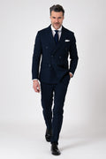 Abito doppiopetto nero drop7 - Navy