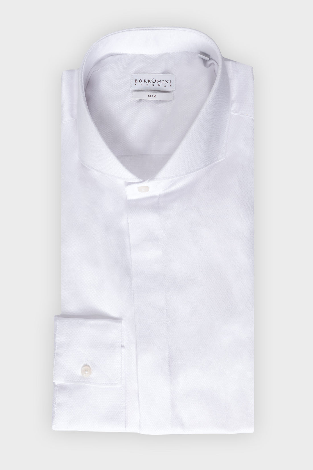 Men's shirt with French collar and concealed placket, model FINTBRI506