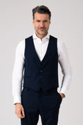 Gilet nero doppiopetto sartoriale - Blu navy