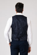 Gilet nero doppiopetto sartoriale - Blu navy