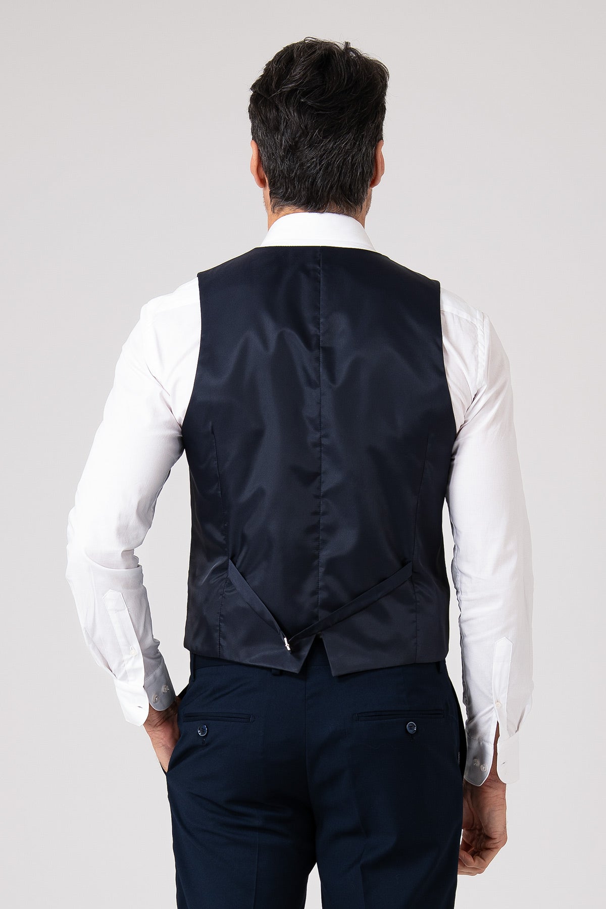 Gilet nero doppiopetto sartoriale - Blu navy