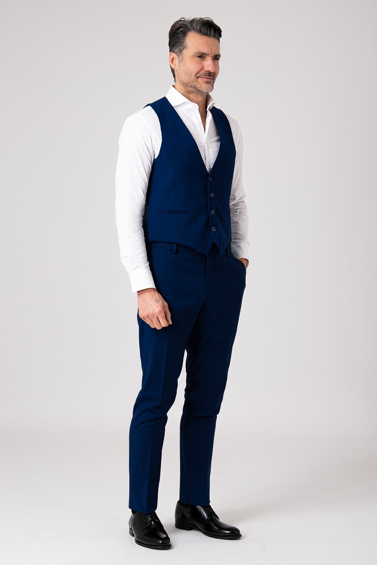 Gilet nero doppiopetto sartoriale - Indaco