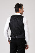 Gilet nero doppiopetto sartoriale - Nero