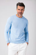 Girocollo in maglia leggera - Azzurro