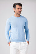 Girocollo in maglia leggera - Azzurro