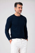 Girocollo in maglia leggera - Blu navy