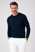 Girocollo in maglia leggera - Blu navy