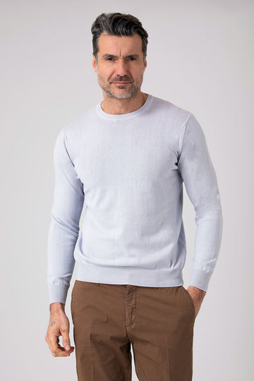 Girocollo in maglia leggera - Marmo