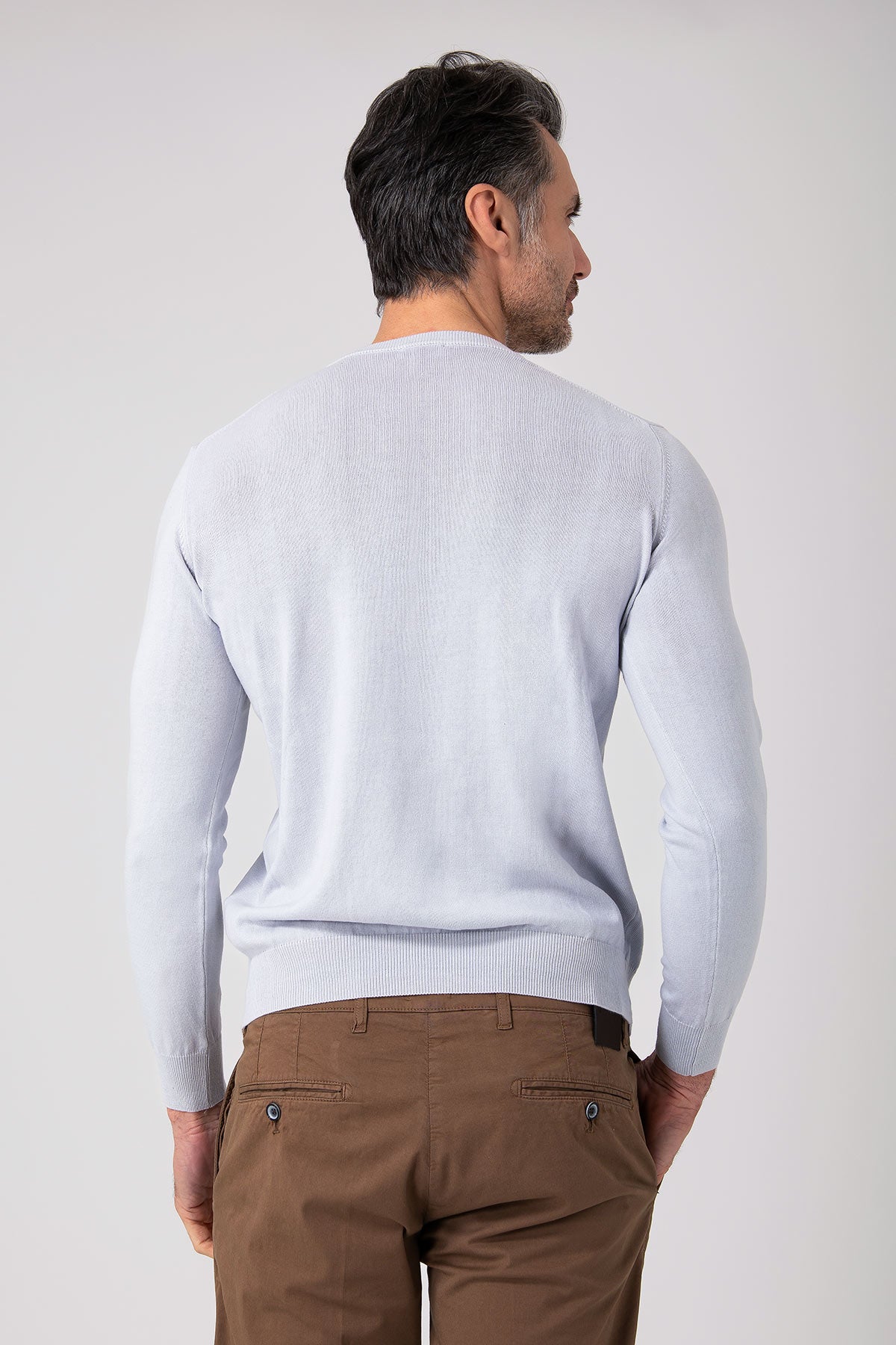 Girocollo in maglia leggera - Marmo