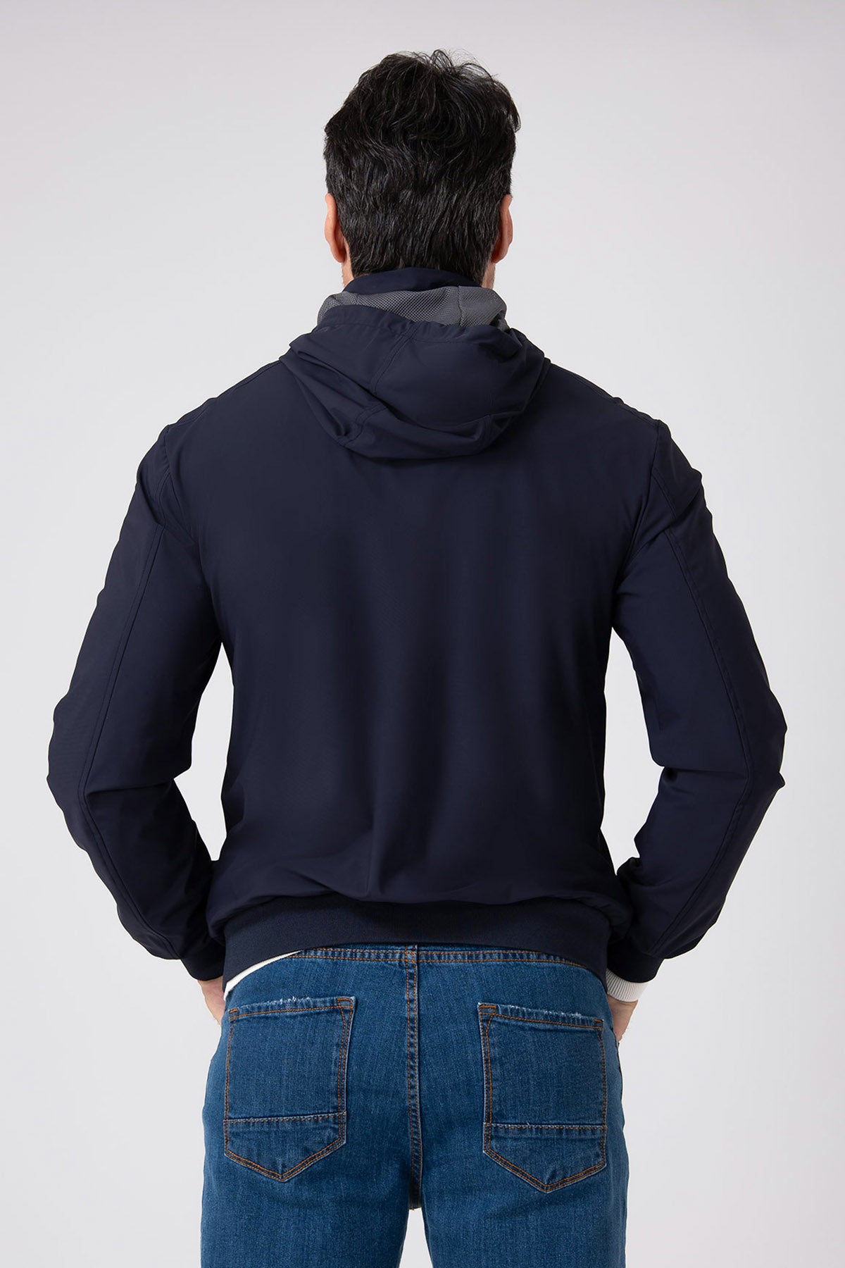 Giubbino tecnico con cappuccio - Navy