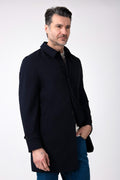 Impermeabile blu collo camicia - Navy