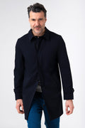 Impermeabile blu collo camicia - Navy