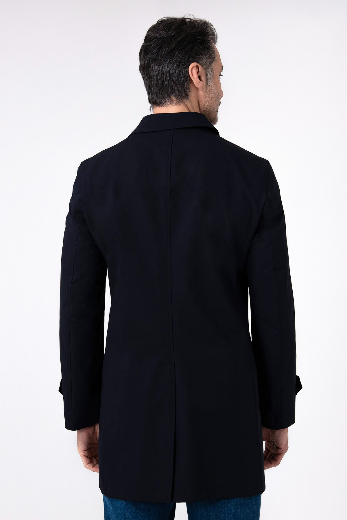 Impermeabile blu collo camicia - Navy