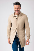 Impermeabile verde oliva collo camicia - Beige