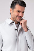 Impermeabile collo camicia - Ghiaccio
