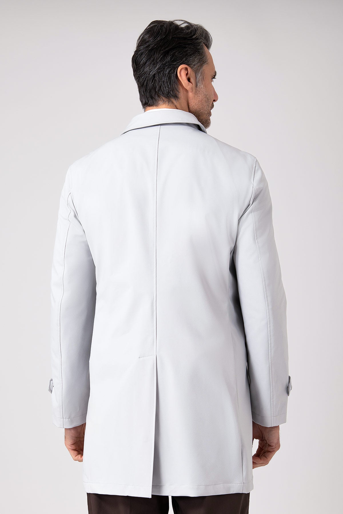 Impermeabile collo camicia - Ghiaccio