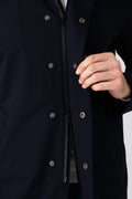 Impermeabile con cappuccio tecnico - Blu navy