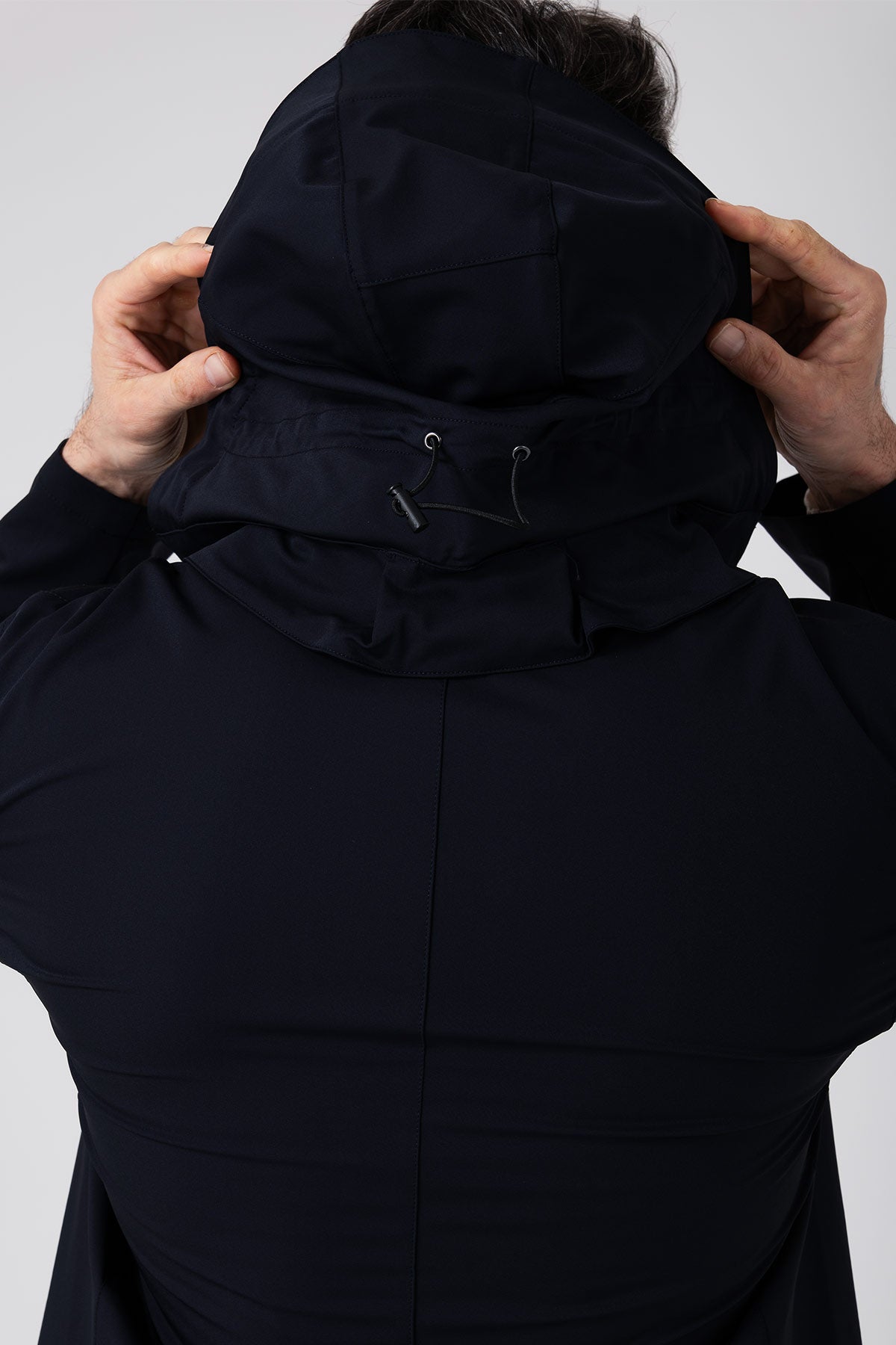 Impermeabile con cappuccio tecnico - Blu navy