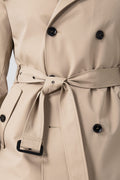 Impermeabile doppiopetto con cintura - Beige