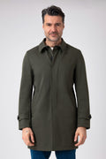 Impermeabile verde oliva collo camicia - Verde