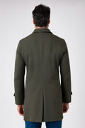 Impermeabile verde oliva collo camicia - Verde