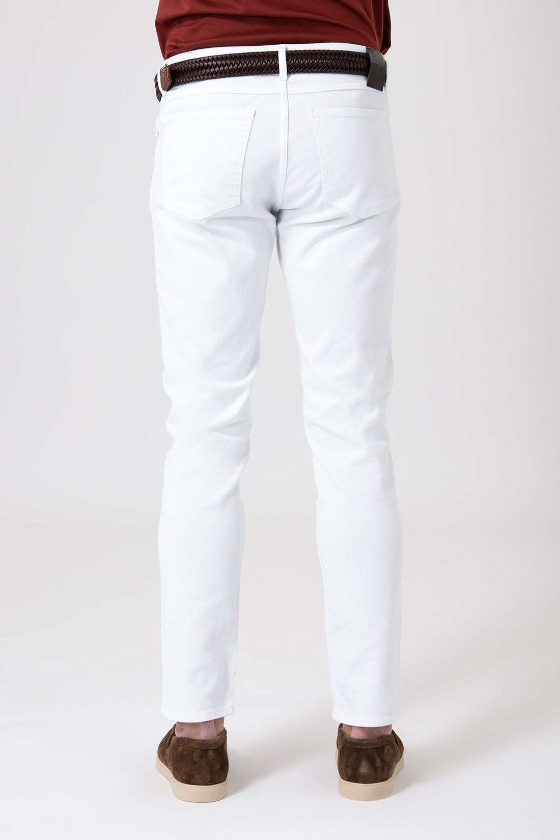 Jeans denim 5 tasche - Bianco - vista frontale