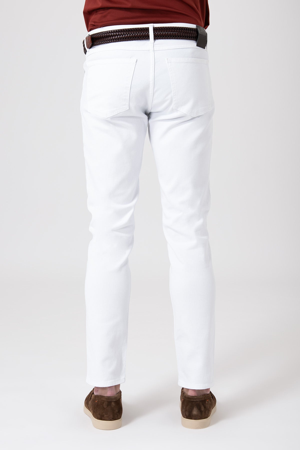 Jeans denim 5 tasche - Bianco - vista posteriore