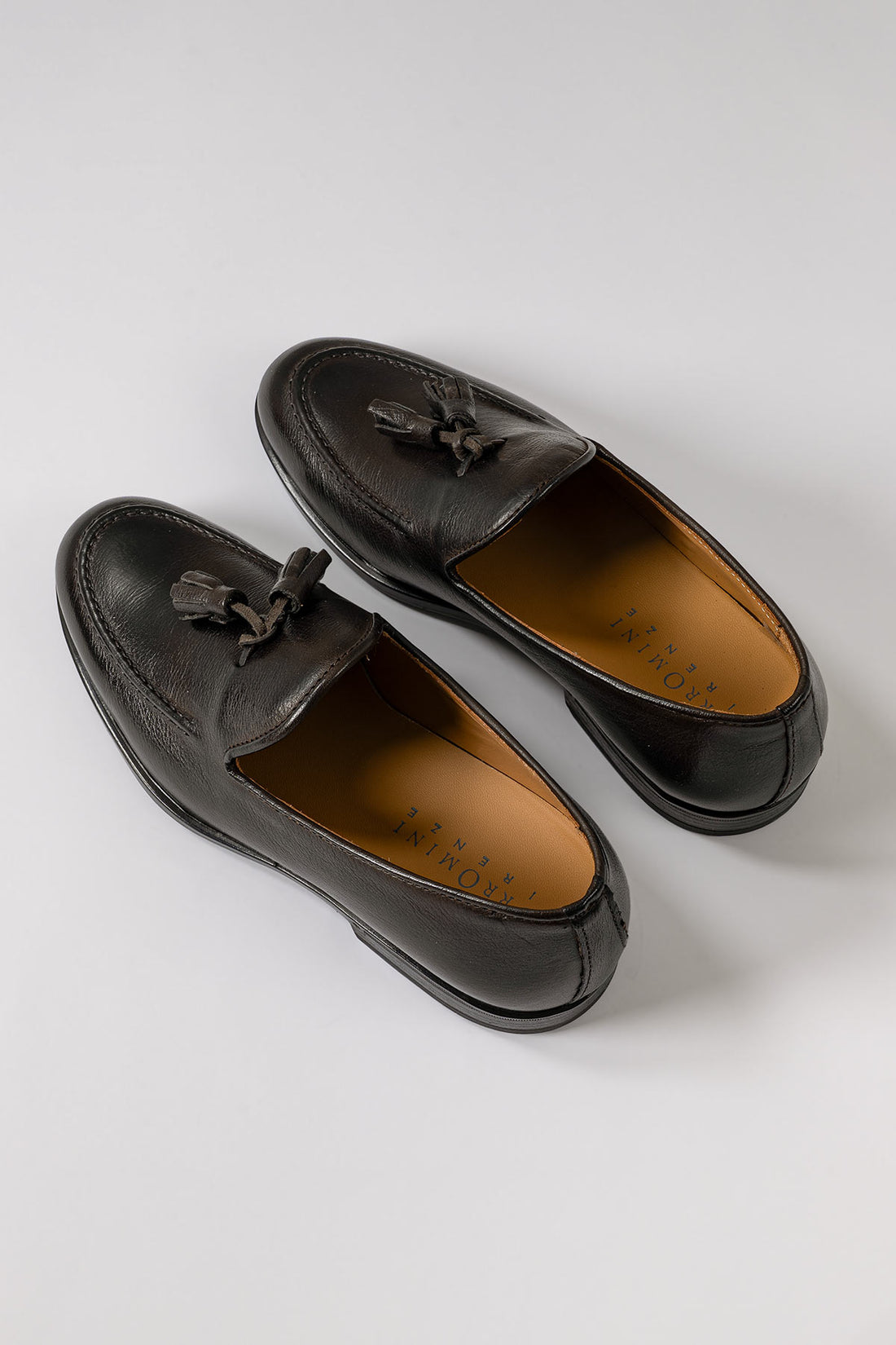 Mocassino in Pelle con Nappe - Moro - vista frontale