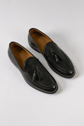 Mocassino in Pelle con Nappe - Nero - vista frontale