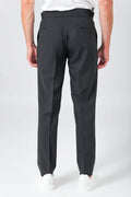 Pantalone a vita alta con fibbia - Nero - vista posteriore