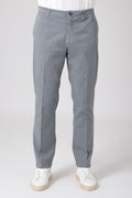 Man wearing grey stretch cotton pants front view