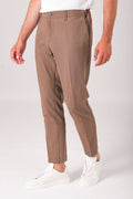 Pantalone relax con elastico in vita - Fango - vista laterale