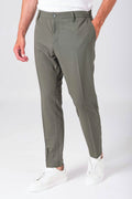 Pantalone relax con elastico in vita - Militare - vista laterale