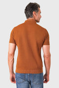 Polo chicco riso in puro cotone - Bruciato - vista posteriore