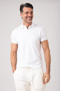 Polo in cotone mercerizzato manica corta - Bianco - vista frontale