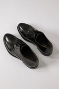 Scarpa Derby in Pelle Abrasivata allacciata - Nero - vista frontale