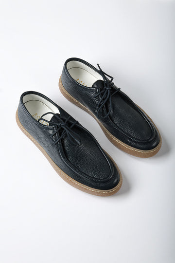 Scarpa ingegnere in camoscio - Blu - vista frontale