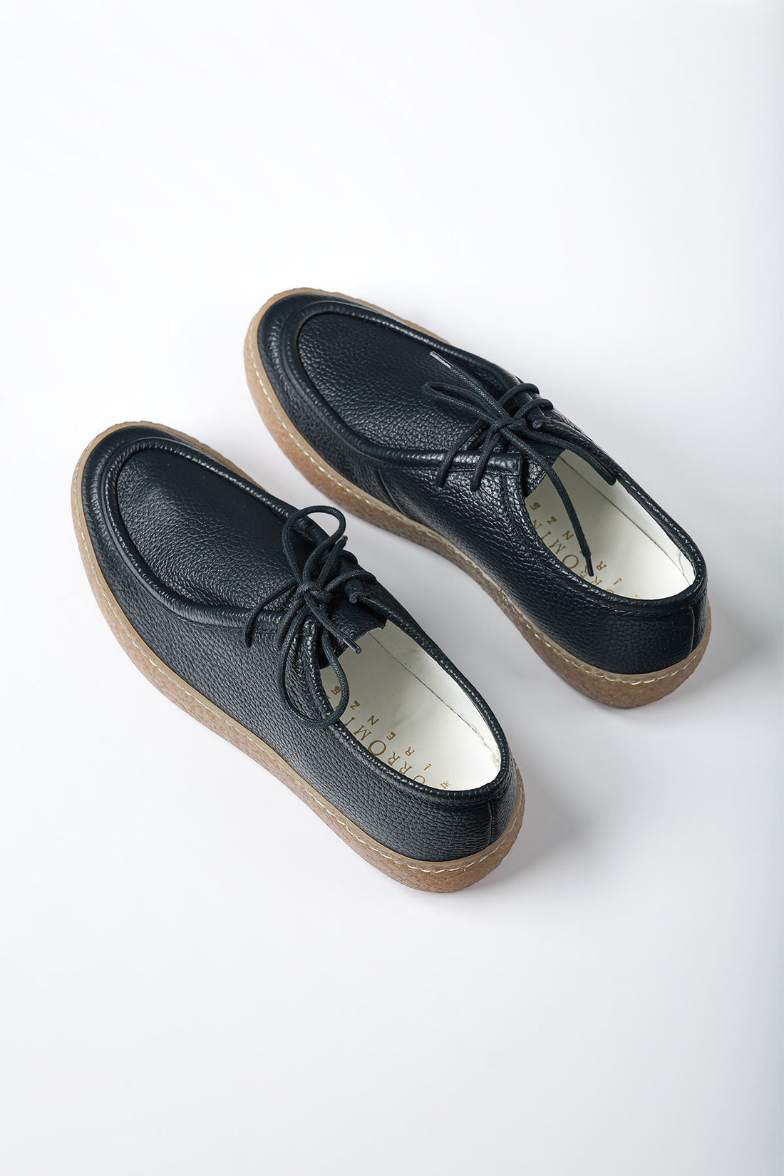 Scarpa ingegnere in camoscio - Blu - vista frontale