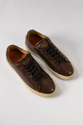 Sneakers Dollaro In Pelle Castagna - Castagna - vista frontale