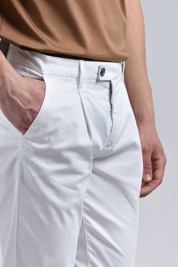 Pantalone uomo modello BRM40242AR - Colore Bianco - Dettaglio