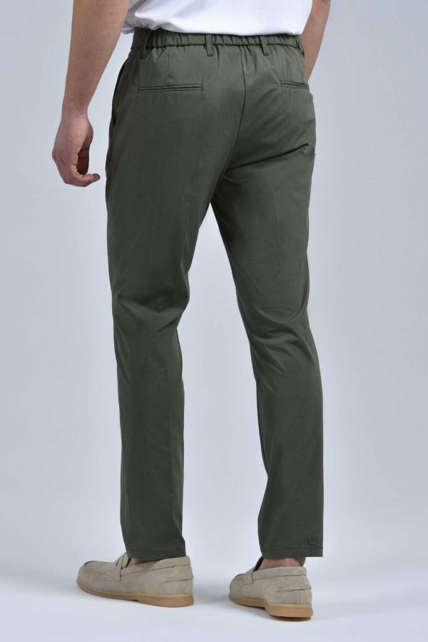 Pantalone uomo modello P314_1442TX - Colore Salvia - Retro