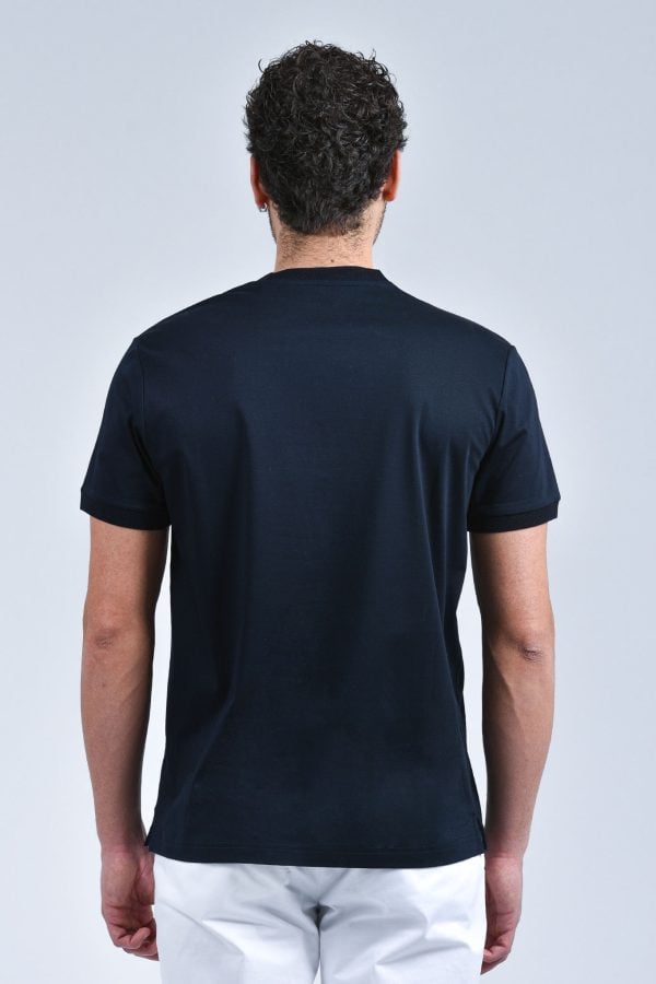 T-shirt da uomo in cotone modello SEVILLA_NYTJXGF003 - Colore Navy - Retro