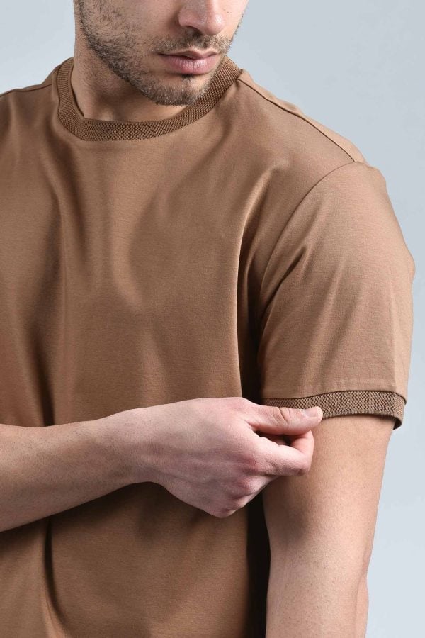 T-shirt da uomo in cotone modello SEVILLA_NYTJXGF003 - Colore Moro - Dettaglio